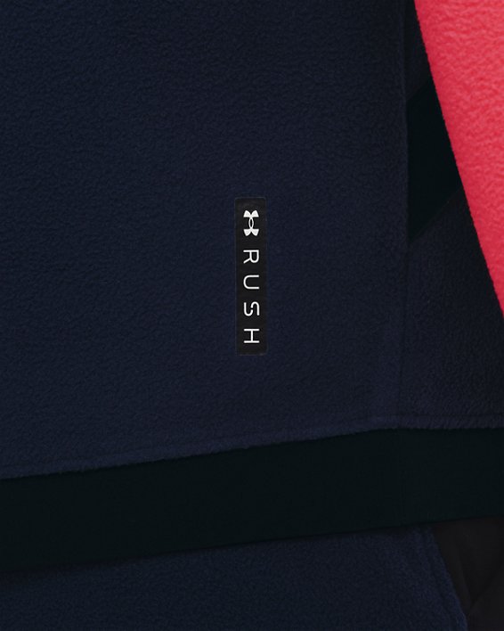 Women's UA RUSH™ Fleece Full-Zip Hoodie, Navy, pdpMainDesktop image number 5